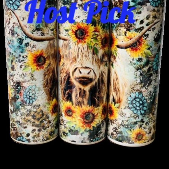Hand Crafted Other - 💗HOST PICK💗  "Sunflower Bull" Tumbler